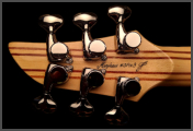 Zerberus Morpheus custom guitar headstock and tuning machines detail