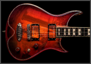 Zerberus Morpheus Cinnamon Burst custom electric guitar body detail